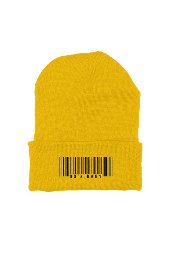90s Baby Beanie With A Barcode Graphic | EpikEdge
