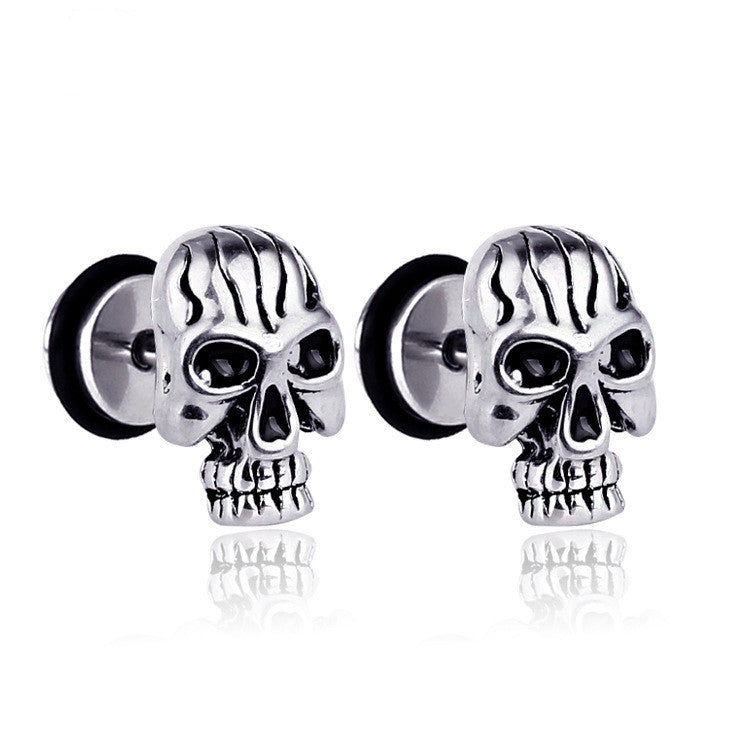 Metal Skull Head Earrings
