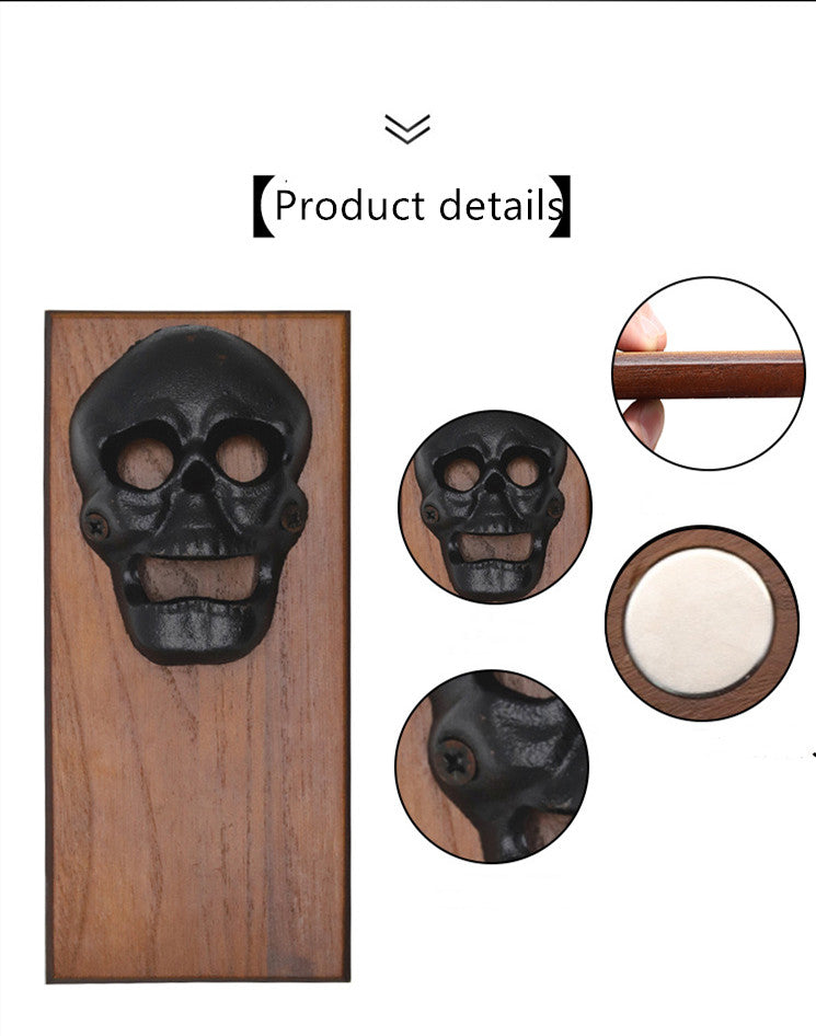 Magnetic Skull Bottle Opener