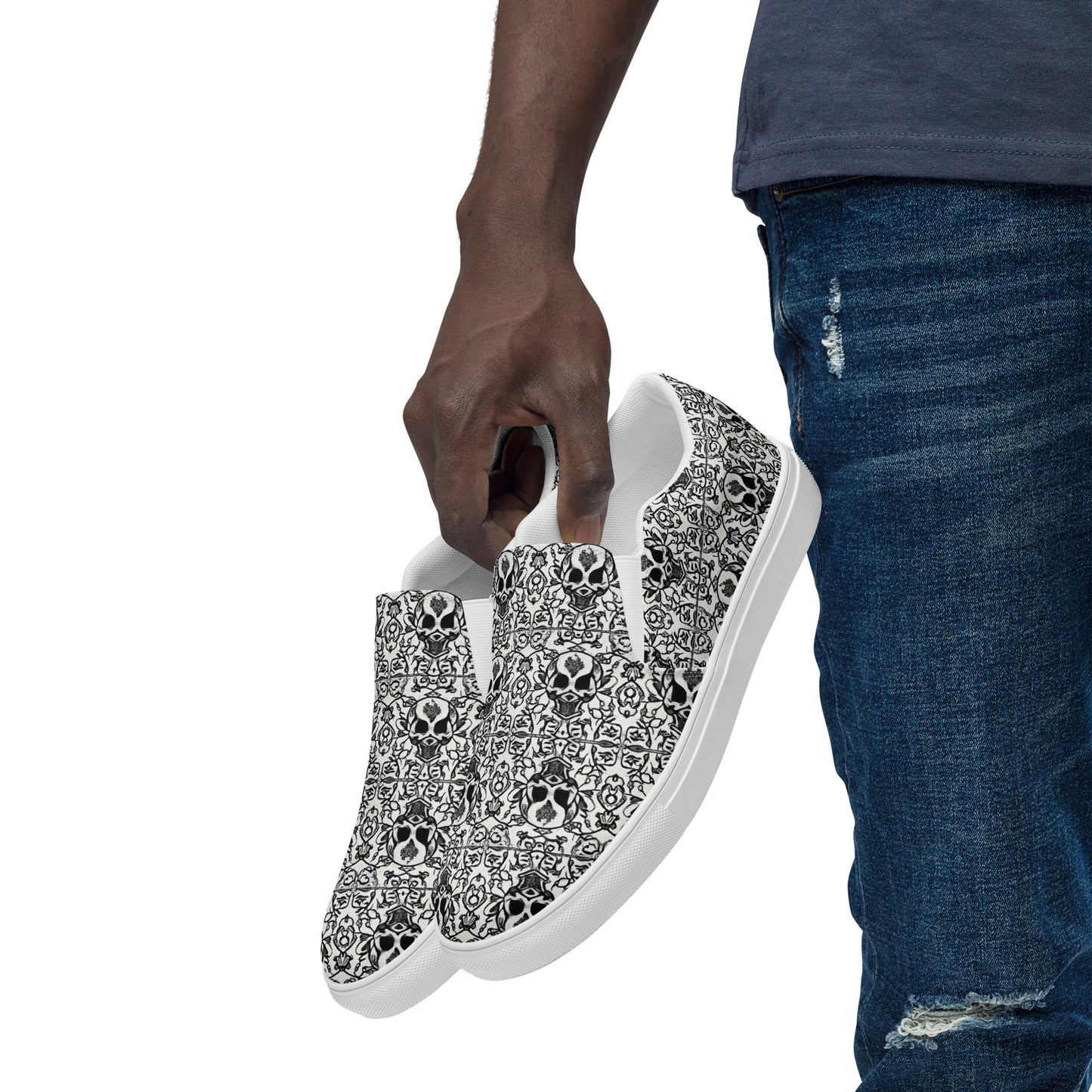 Men’s Skull Cathedral Slip-On Shoes