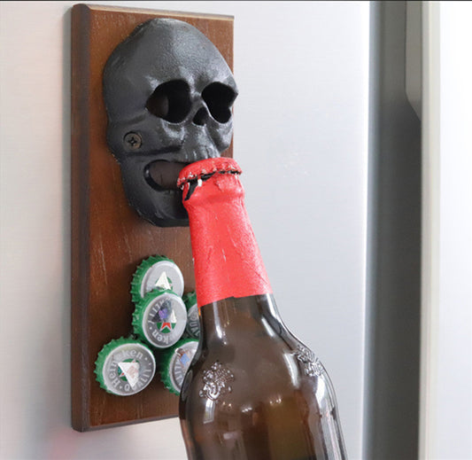 Magnetic Skull Bottle Opener