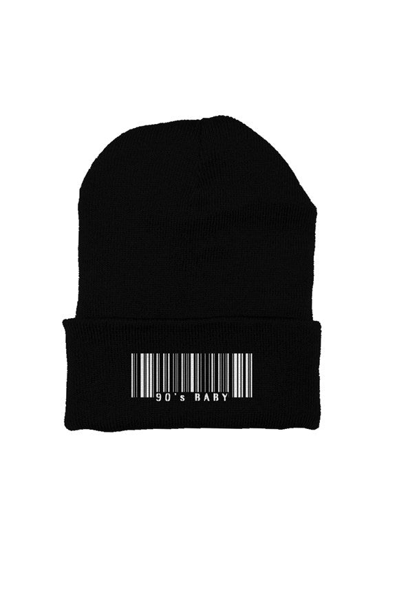 90s Baby Beanie With A Barcode Graphic | EpikEdge