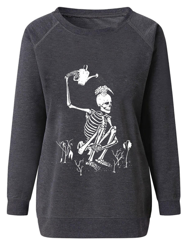 Long Sleeve Skeleton Halloween Top