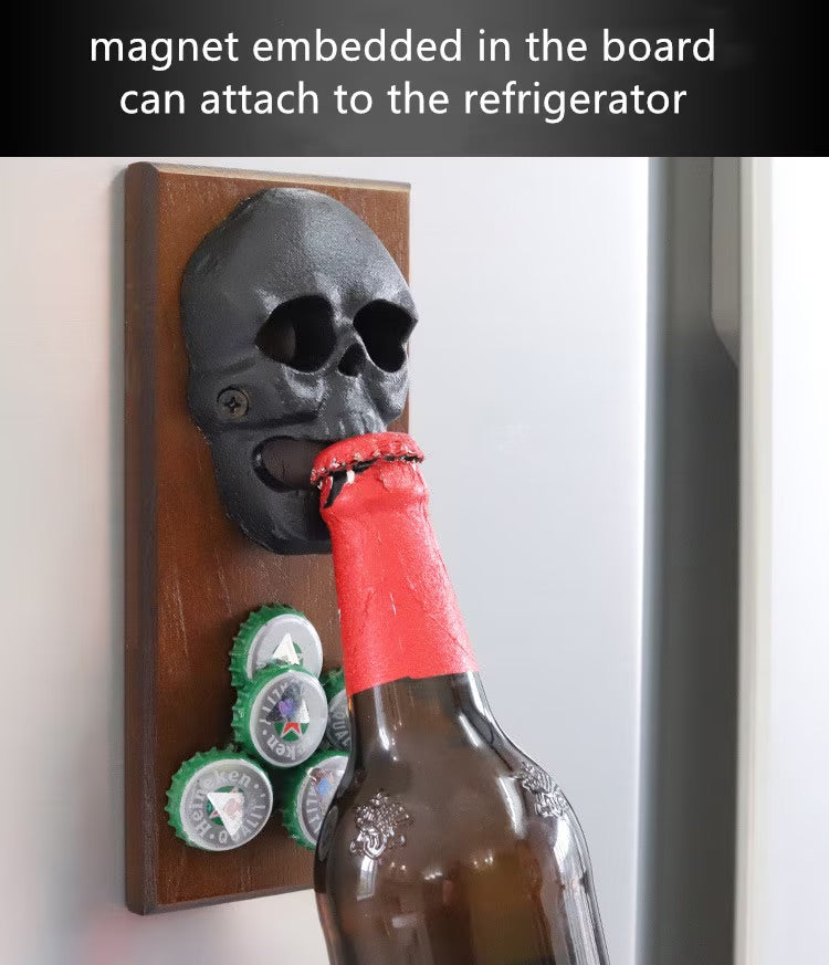 Magnetic Skull Bottle Opener